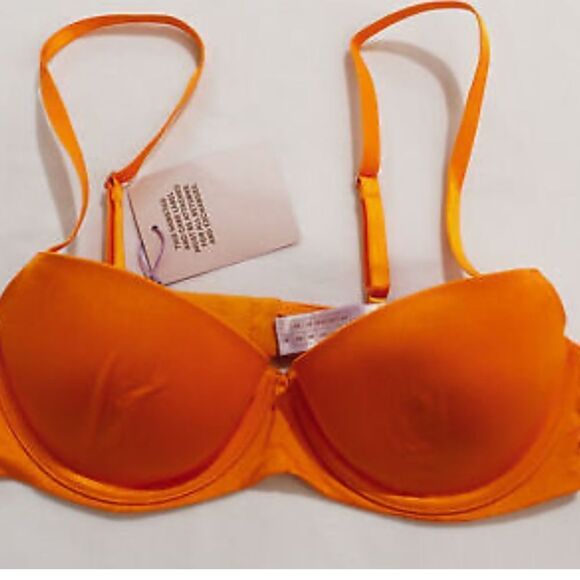 Savage X Fenty Women's Microfiber Low-Cut Bra Orange Size 34B  “NWT” - Picture 1 of 4